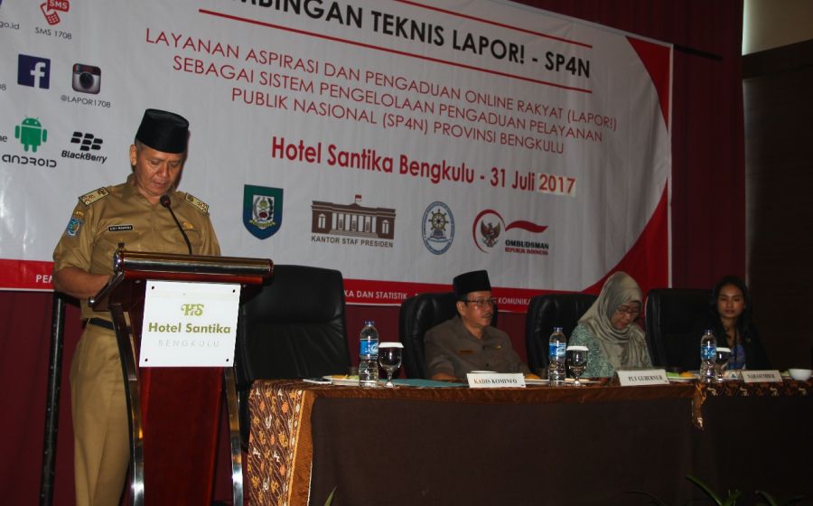 bimbingan teknis layanan aspirasi dan pengaduan online rakyat (LAPOR!) 