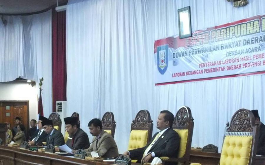 Pimpinan paripurna DPRD Provinsi Bengkulu