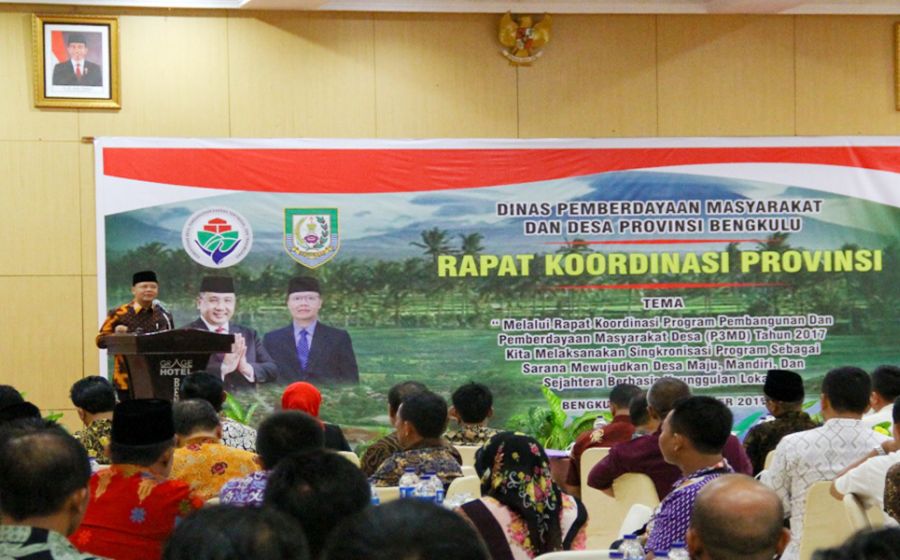 Rakor P3MD  yang diikuti 215 orang peserta dengan  narasumber dari dinas PMD,  Polda,  Kajati,  KPP Pratma,  KPPN,  BPKP dan Inspektorat