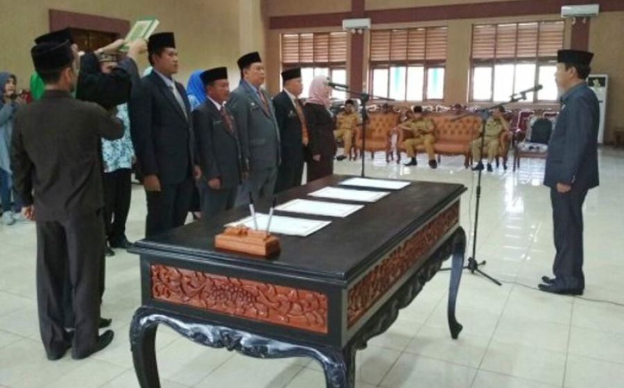 Pelantikan 9 Pejabat Eselon III dan IV Pemkot Bengkulu