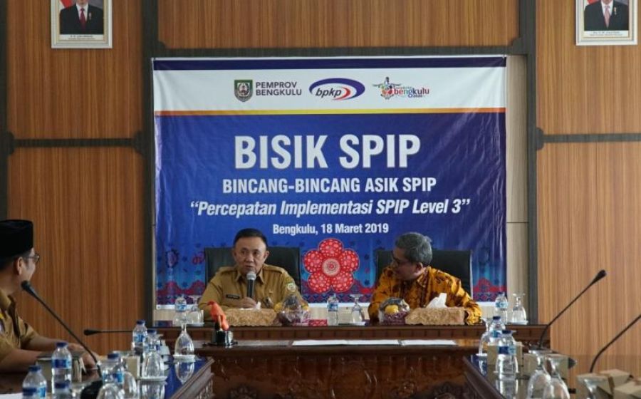 Sekretaris daerah Nopian Andusti Buka Bincang Bincang Asik Peningkatan Maturitas SPIP Nenuju Level 3 dan Entry Meeting Penilaian Maturitas SPIP di Lingkungan Pemerintah Provinsi Bengkulu